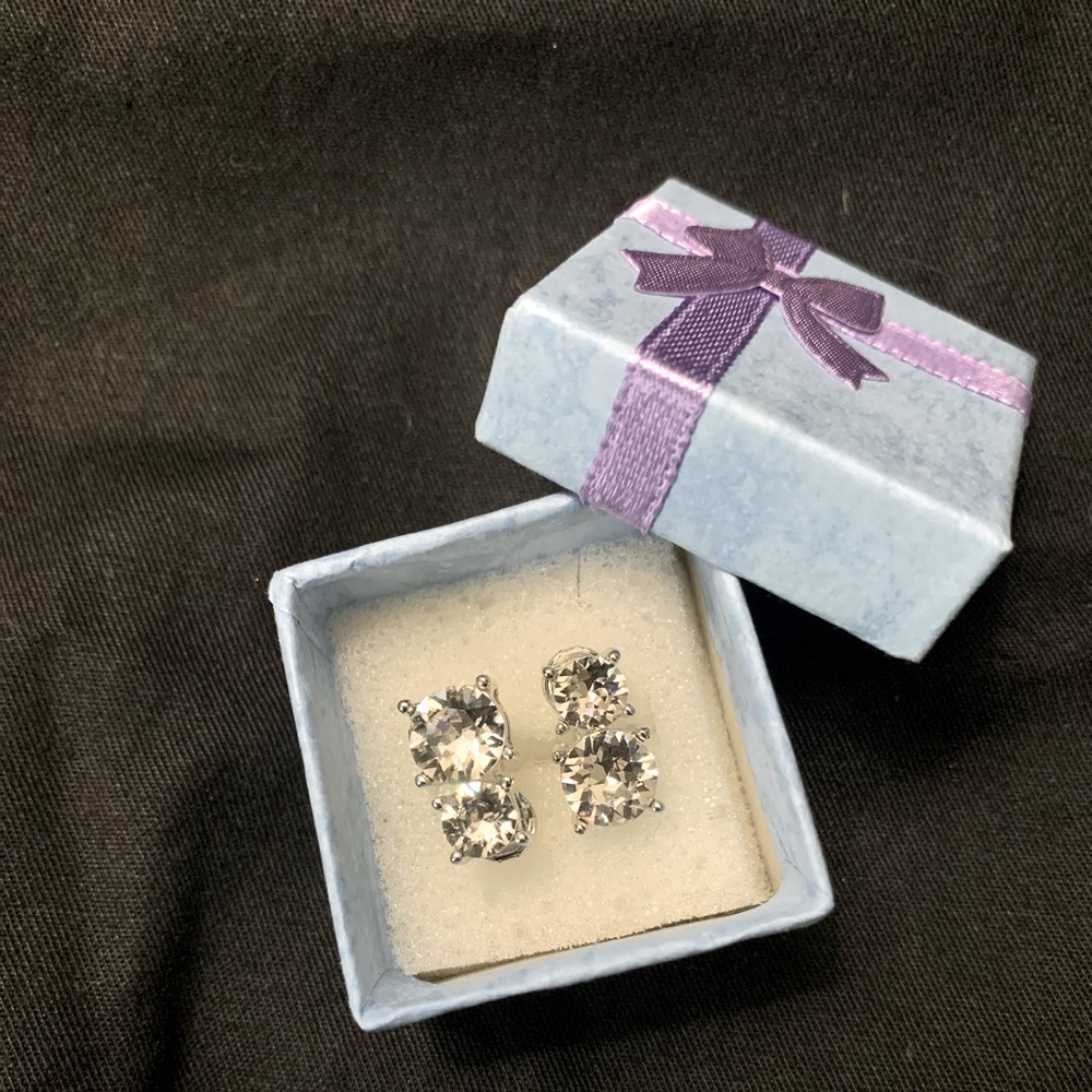 Cubic Zirconia Clip On Earrings